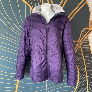 Columbia Purple Quilted Puffer Jacket with Omni-Heat Technology